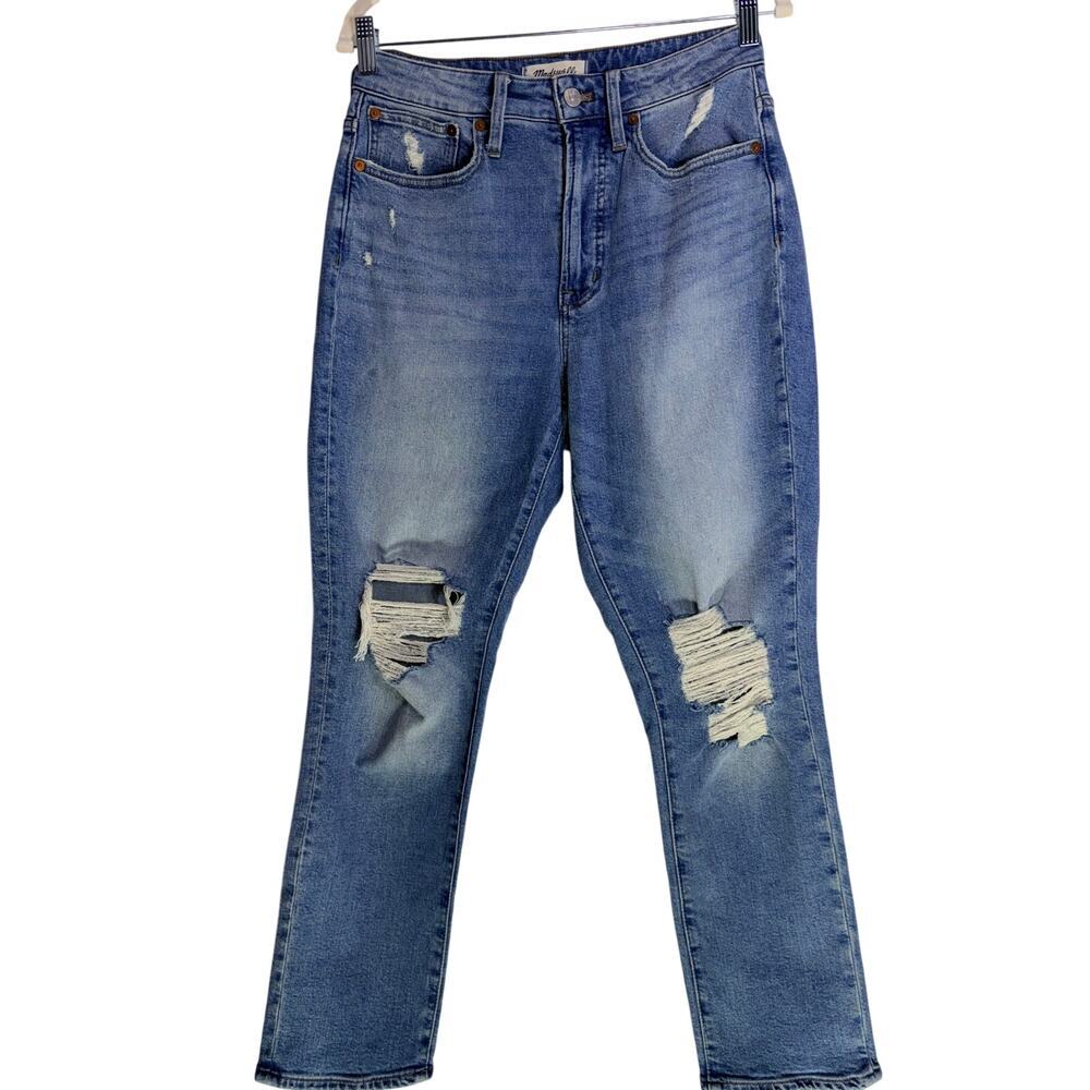 Madewell Curvy Perfect Vintage Jeans Size 25 High Rise Distressed Denim
